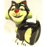 Lorna Bailey cat, Growler, H: 12 cm. No cracks, chips or visible restoration. P&P Group 1 (£14+VAT