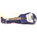 Blue Redwood ukulele with carry case. P&P Group 3 (£25+VAT for the first lot and £5+VAT for