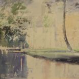 John Thompson (1924 - 2011); watercolour, Wade Lock Uppermill, signed and inscribed lower right,