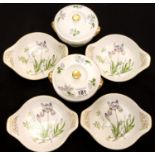 Spode Oven to Tableware, six pieces in the Stafford Flowers pattern, no chips, cracks or visible