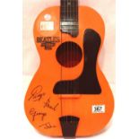 1960 Beatles Big 6 plastic guitar, made in England. P&P Group 3 (£25+VAT for the first lot and £5+