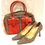 Jimmy Choo shoes, size 9 and a matching handbag. P&P Group 3 (£25+VAT for the first lot and £5+VAT