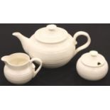 Sophie Conran for Portmeirion, a three piece tea service in a ribbed design. P&P Group 3 (£25+VAT