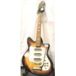 Saturn 1970s triple pick up electric guitar. Not available for in-house P&P, contact Paul O'Hea at