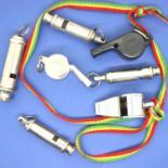 Three ACME Girl Guide whistles and three others. P&P Group 1 (£14+VAT for the first lot and £1+VAT