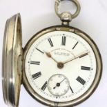 Hallmarked silver cased, key wind pocket watch, The Express English Lever, pocket watch dial and