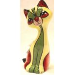 Lorna Bailey cat, H: 13 cm, no chips, cracks or visible restoration. P&P Group 1 (£14+VAT for the