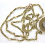 Fine 9ct gold chain, L: 50 cm, 4.3g. P&P Group 1 (£14+VAT for the first lot and £1+VAT for