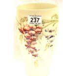 Moorcroft for Liberty and Co, large flared vase, white ground in the Wisteria pattern, H: 23 cm.