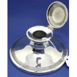 Hallmarked silver Capstan inkwell lacking liner, Birmingham assay. P&P Group 2 (£18+VAT for the