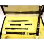 Carry case containing Aulos recorders. Not available for in-house P&P, contact Paul O'Hea at
