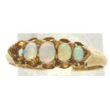 18ct gold opal set ring, missing one stone, size P/Q, 2.6g. P&P Group 1 (£14+VAT for the first lot