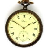 Waltham; A gun metal cased pocket watch, D: 49 mm, not working at lotting. P&P Group 1 (£14+VAT