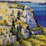 Kerfily (French, 20th century); impasto oil on canvas Santorin, signed lower left, 73 x 60 cm. Not