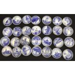Collection of Royal Copenhagen blue and white pin dishes (29). Not available for in-house P&P,