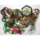 Box of mixed costume jewellery necklaces. P&P Group 1 (£14+VAT for the first lot and £1+VAT for