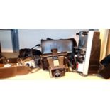 Vintage Sportstar Bell and Howell video camera, a Hanimex loadmatic 720 projector and further