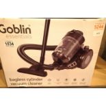 Boxed Goblin Essentials bagless cylinder vacuum cleaner 800w. Not available for in-house P&P,