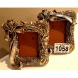 Two miniature silver plated photograph frames. P&P Group 1 (£14+VAT for the first lot and £1+VAT for