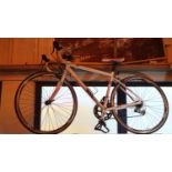 19'' frame ladies aluminium road bike with sixteen gears, NECO headset and racing bars with in-built