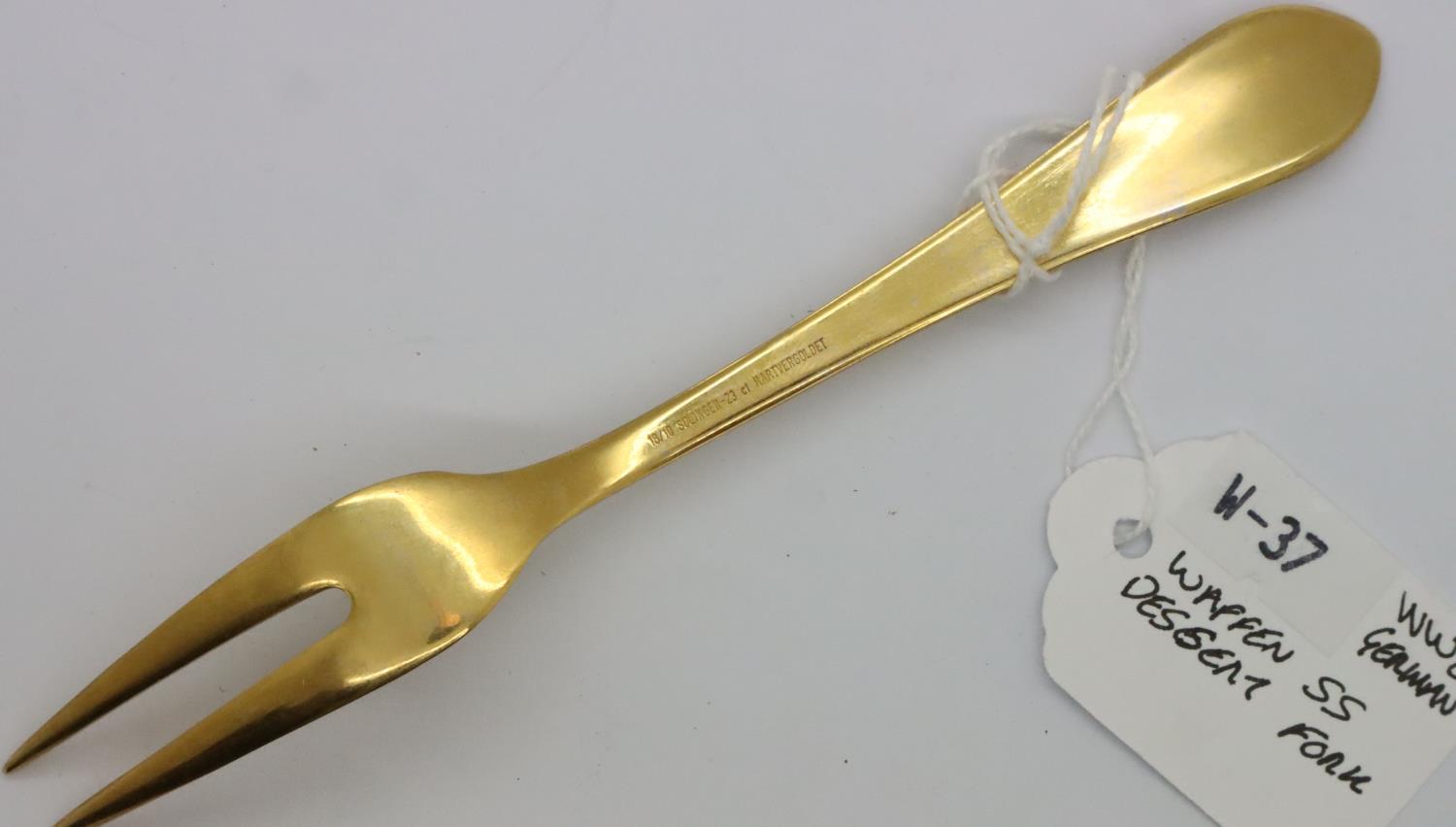 Waffen SS dessert fork. P&P Group 1 (£14+VAT for the first lot and £1+VAT for subsequent lots) - Image 2 of 2