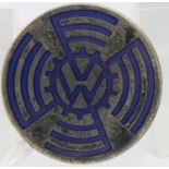 Third Reich Period Volkswagen KDF sun wheel lapel badge, marked Gesch. P&P Group 1 (£14+VAT for
