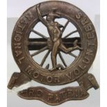 WWI British National Motor Volunteers cap badge. P&P Group 1 (£14+VAT for the first lot and £1+VAT