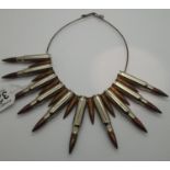 Bullet necklace. P&P Group 1 (£14+VAT for the first lot and £1+VAT for subsequent lots)