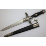 RLB; a contemporary officers parade dagger copy with scabbard. P&P Group 2 (£18+VAT for the first