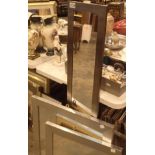 Three framed grey mirrors. Not available for in-house P&P, contact Paul O'Hea at Mailboxes on
