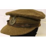 WWI Canadian Engineers trench cap dated 1918. P&P Group 2 (£18+VAT for the first lot and £3+VAT