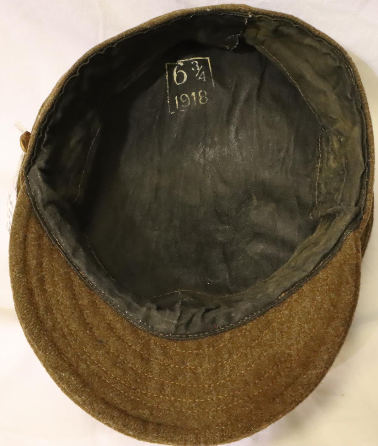 WWI Canadian Engineers trench cap dated 1918. P&P Group 2 (£18+VAT for the first lot and £3+VAT - Image 2 of 2