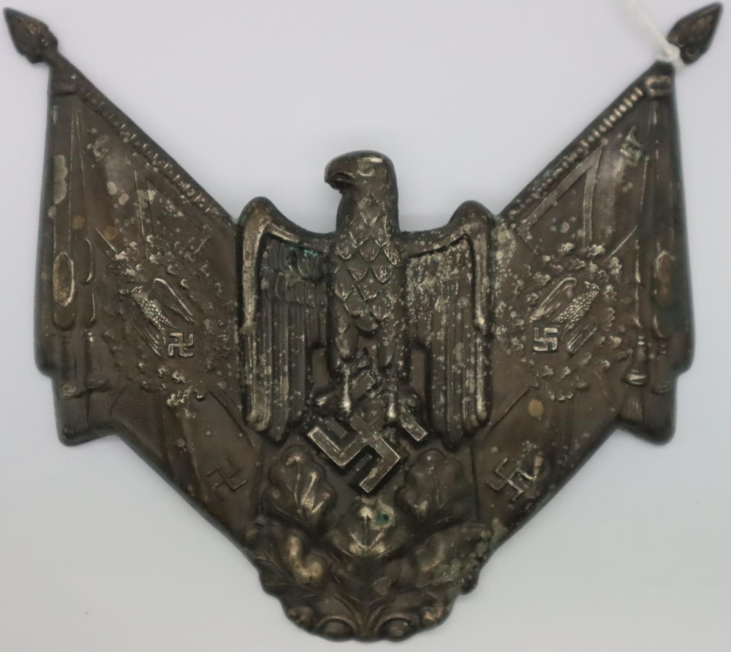 Third Reich flag Bearers Gorget plate. P&P Group 2 (£18+VAT for the first lot and £3+VAT for