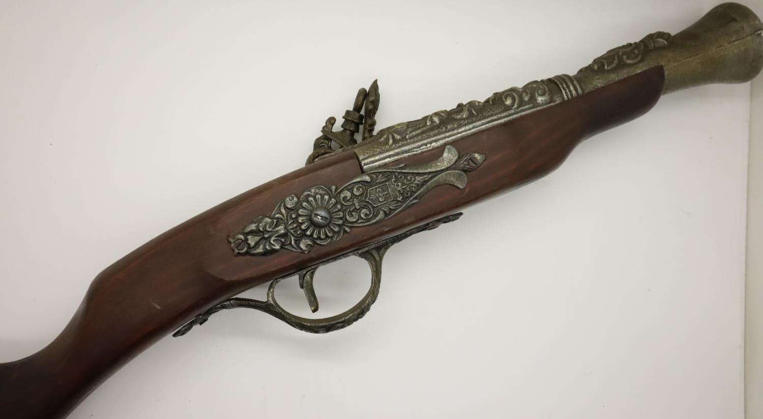 20th century replica flintlock blunderbuss pistol. P&P Group 2 (£18+VAT for the first lot and £3+VAT - Image 2 of 2