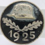 1918-1935 Der Stahlhelm badge, league of The Front Line Veterans, dated 1920. P&P Group 1 (£14+VAT