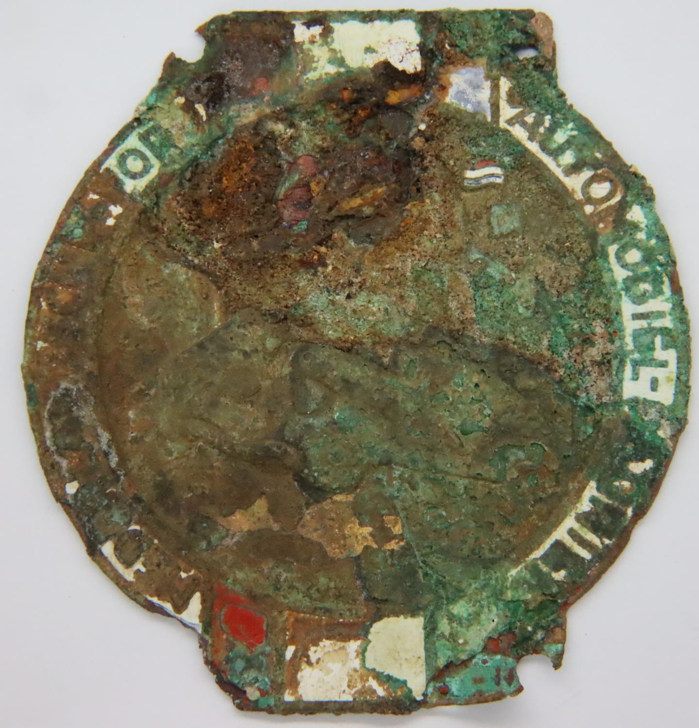 German WWII relic Berlin recovered automobile badge. P&P Group 1 (£14+VAT for the first lot and £1+