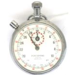 Portspring; a chrome cased stopwatch, dial D: 57 mm, not working at lotting. P&P Group 1 (£14+VAT