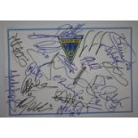 Set of Warrington Wolves rugby league squad signatures 2013. P&P Group 1 (£14+VAT for the first