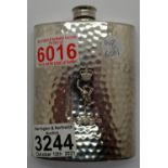 Military Pewter hip flask. P&P Group 1 (£14+VAT for the first lot and £1+VAT for subsequent lots)