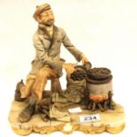 Capodimonte figurine, The Chestnut Seller, by Voptol, H: 23 cm. P&P Group 3 (£25+VAT for the first