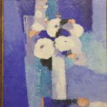 Seugnet (French, 20th century); oil on canvas, Bouquet Blanc, signed lower left, 65 x 54 cm. Not