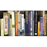 Shelf of books military shipping and naval history. Not available for in-house P&P, contact Paul O'