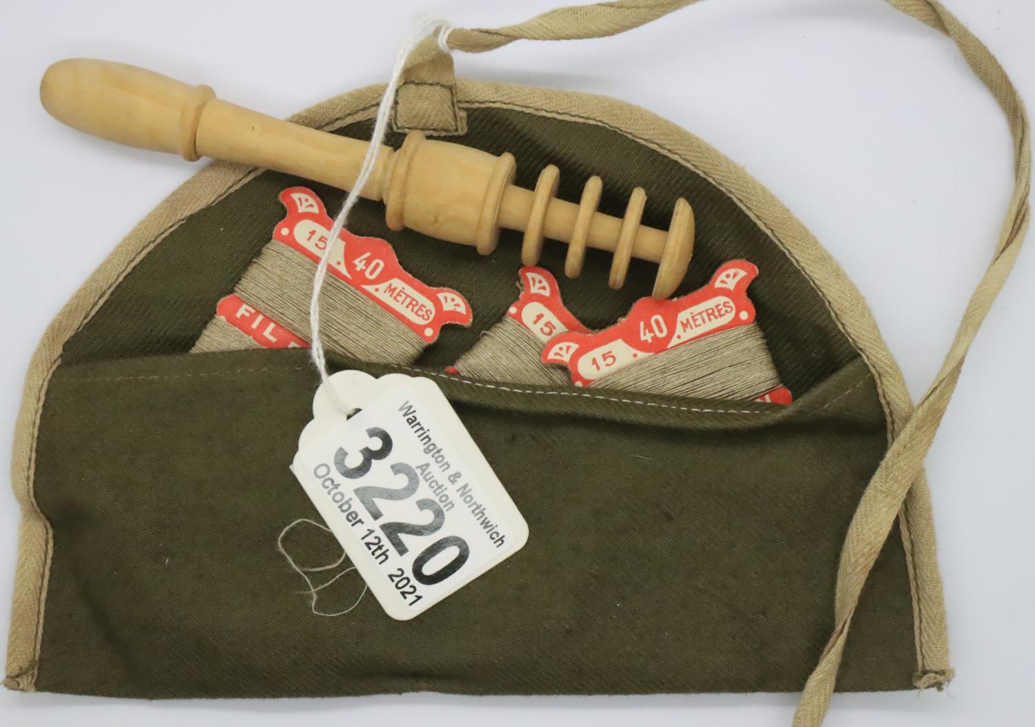 Vietnam War period French Foreign Legion housewife sewing kit. (The handle unscrews to stow the