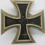 WWII German EK1 Iron Cross 1st Class. Three part construction with an iron core. P&P Group 1 (£14+