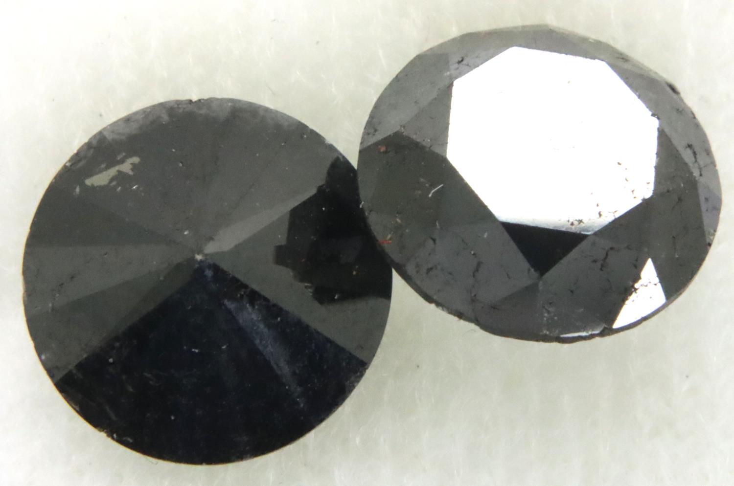 Two loose AIG certified black diamonds, each over 4cts. P&P Group 1 (£14+VAT for the first lot - Image 2 of 4