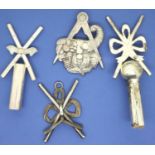 Master of Ceremonies Masonic and Steward pole tops and collar jewels. P&P Group 1 (£14+VAT for the
