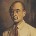 Tan Soen Kiong (20th century); oil on board portrait of a gentleman, 41 x 59 cm, dated 61 and signed