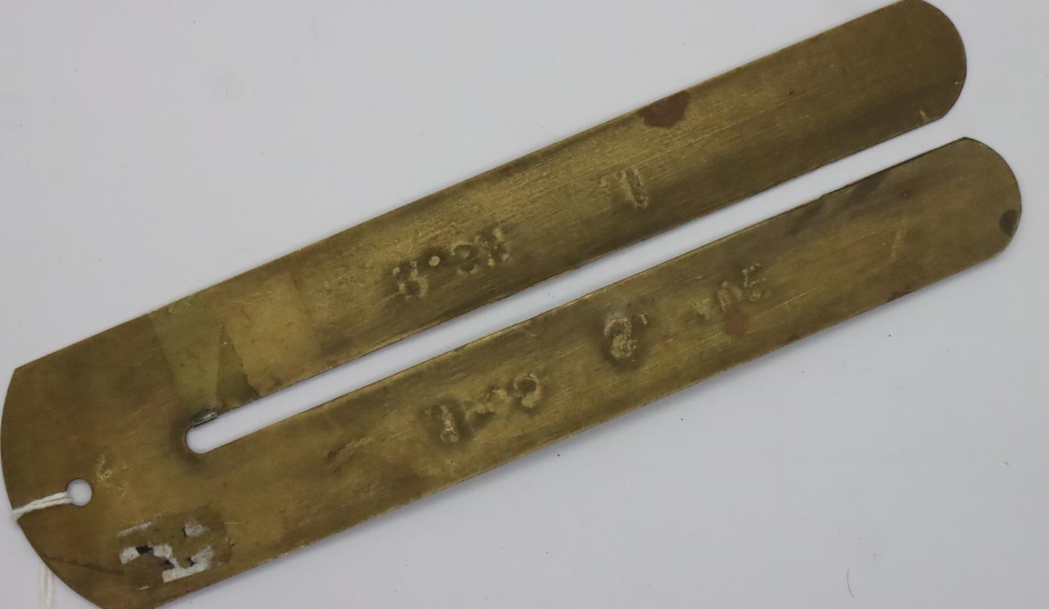 WWI button stick named to a soldier in the Royal Sussex Regiment. P&P Group 1 (£14+VAT for the first - Image 2 of 2