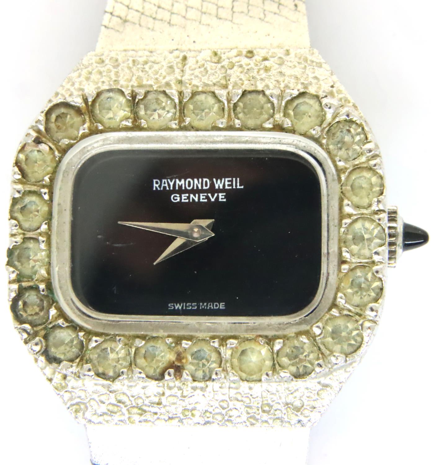 Raymond Weil; ladies cocktail wristwatch on a stainless steel bracelet. P&P Group 1 (£14+VAT for the - Image 2 of 3