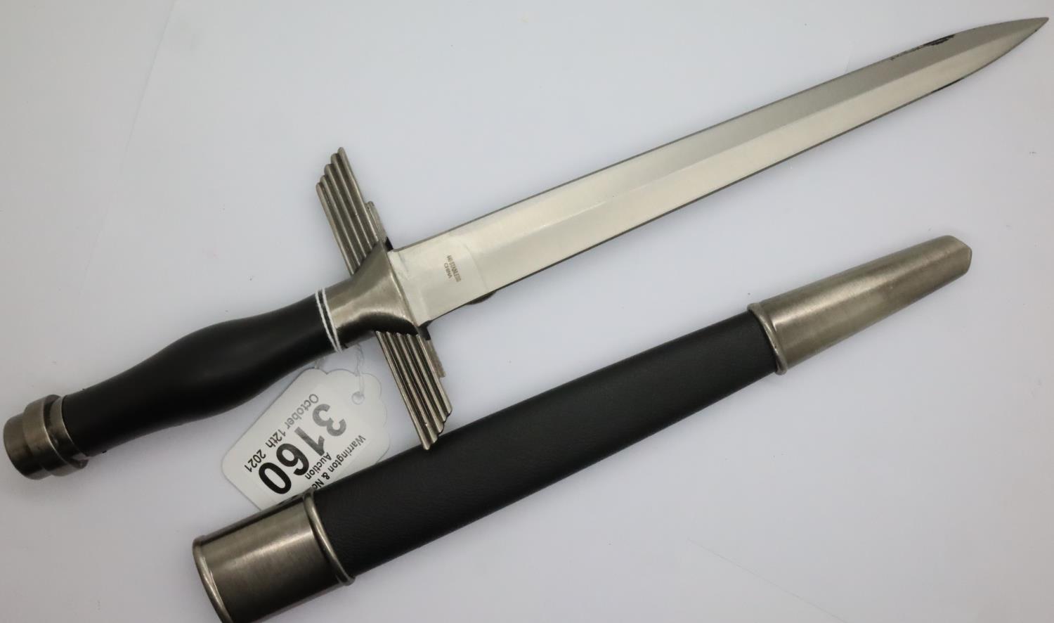 RLB; a contemporary officers parade dagger copy with scabbard. P&P Group 2 (£18+VAT for the first - Image 2 of 2